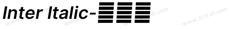 Inter Italic字体转换